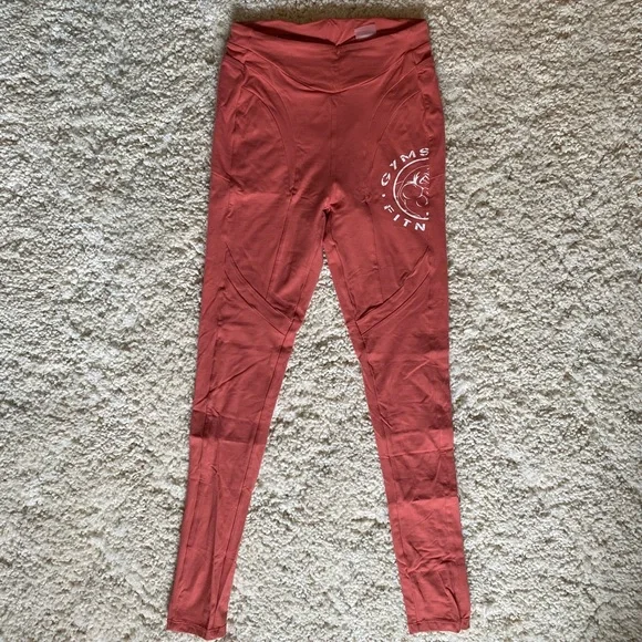 Gymshark Legacy Panel Leggings in Brick Red - Picture 2 of 2